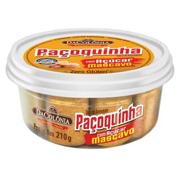 DACOLONIA Paçoca Rolha Com Açucar Mascavo 210g