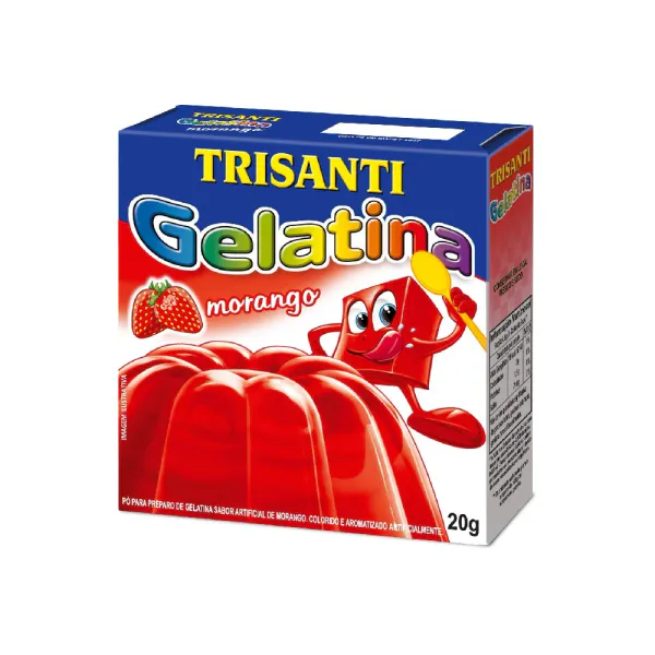 TRISANTI Gelatin Jordbaær - Gelatina Morango 20g